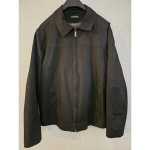Perry Ellis Black Portfolio Dobby Tech Jacket Men’s XL Waterproof Jacket